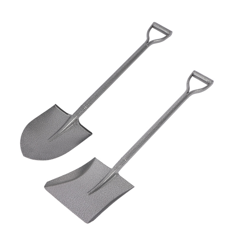 Φτυάρι από ολόκληρο ατσάλι με ενσωματωμένη συγκόλληση και λαβή από σίδηρο με πλαστική επικάλυψη για κήπο και γεωργία