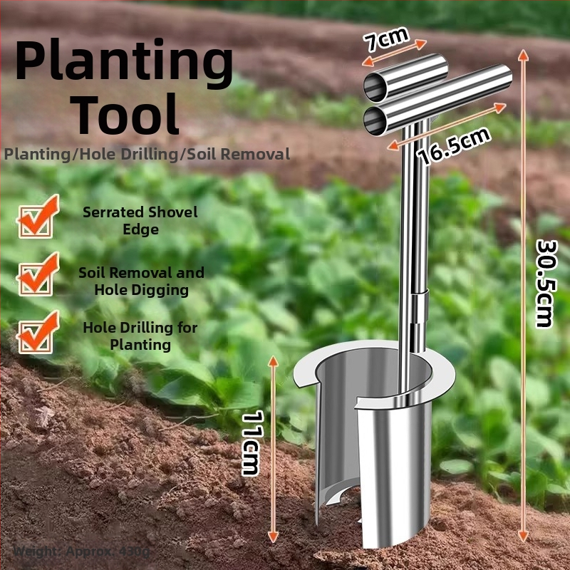 Nástroj na presádzanie sadeníc pre zeleninu, vrtanie dier, ľahké ovládanie