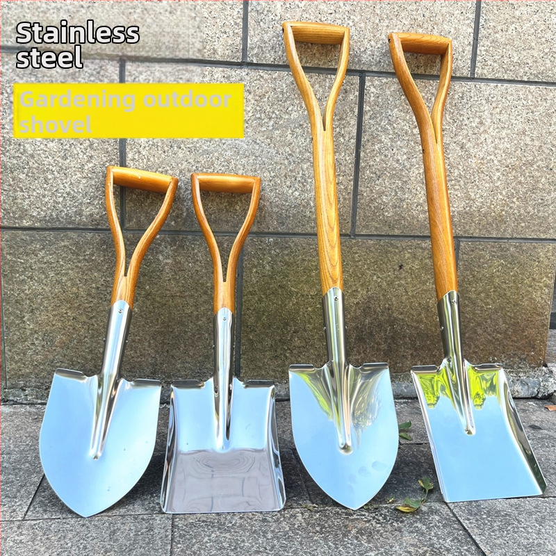 GRANPA BD-SS506 Záhradná lopata - drevená rukoväť, čepeľ z nerezovej ocele