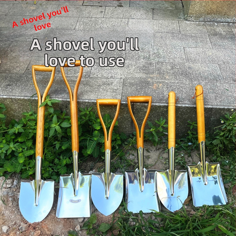 GRANPA BD-SS506 Záhradná lopata - drevená rukoväť, čepeľ z nerezovej ocele