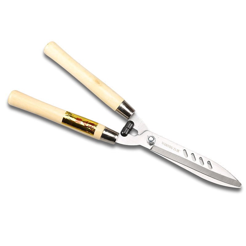 Градински ножици за подрязване с дървена дръжка, въглеродна стомана, отваряне 500, тегло 750, диаметър на подрязване 300