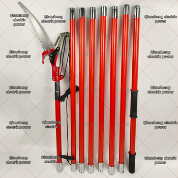 Телескопични изолирани ножици за високи клони с лезвие от 65Mn и диаметър на рязане 30 мм, дръжка от епоксидна смола