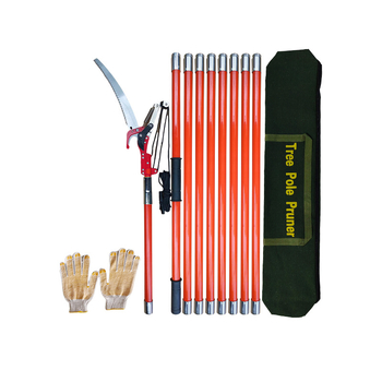 Телескопични изолирани ножици за високи клони с лезвие от 65Mn и диаметър на рязане 30 мм, дръжка от епоксидна смола