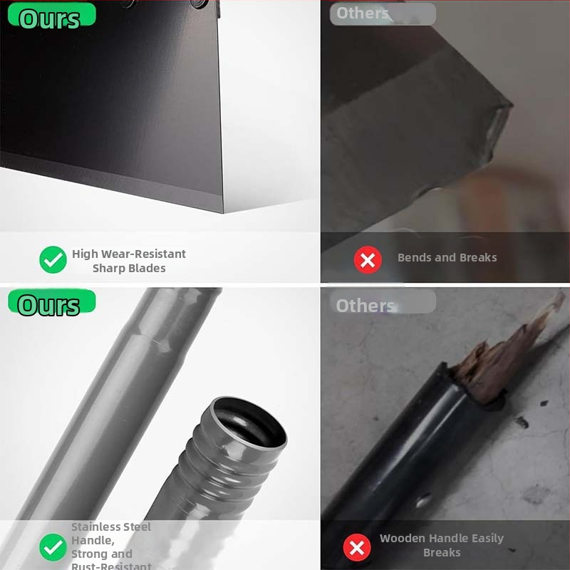 Kertészeti multi-eszköz: tisztító kaparó, jégmentesítő eszköz, gyepszegély-gyomirtó eszköz, kerti lapát