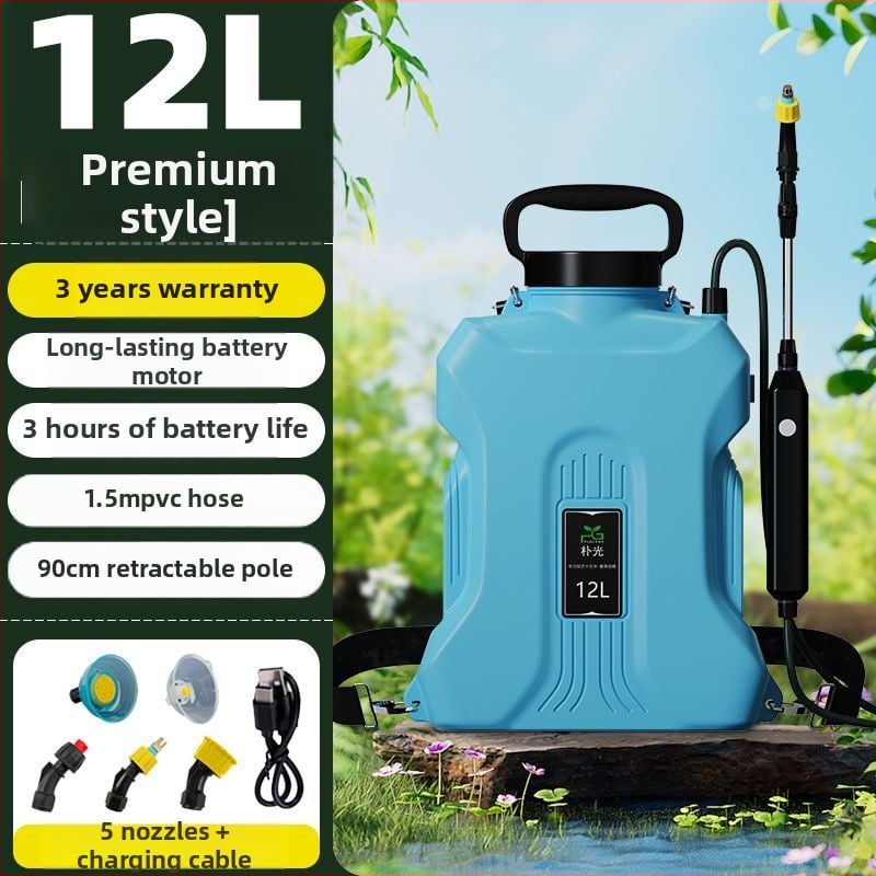 Електрическа пръскачка за раница, комплект от три части, пластмасов корпус, Pu guang