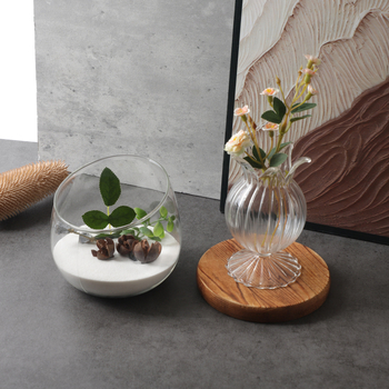 Vază din sticlă pentru micro-peisaj ecologic, din sticlă borosilicat înaltă, pentru birou sau sufragerie