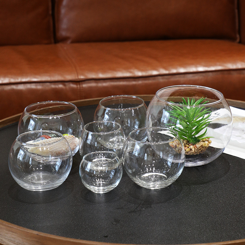 Hidroponinis mikropaišas stiklo buteliuke su permatiniu kamuoliuko akvariumu svetainei (Stiklas; Poliruotas paviršius; IP: Ne)