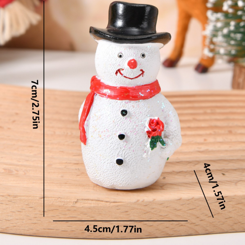 Figurină Om de zăpadă din rășină, stil modern minimalist, artizanat din rășină, brand Far away, decor de Crăciun