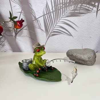 Figură decorativă cu broască - stil pastoral, material: rășină, brand Independence, categorie: animale