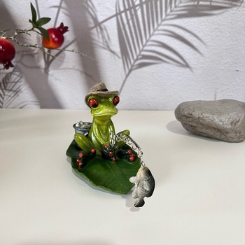 Figură decorativă cu broască - stil pastoral, material: rășină, brand Independence, categorie: animale