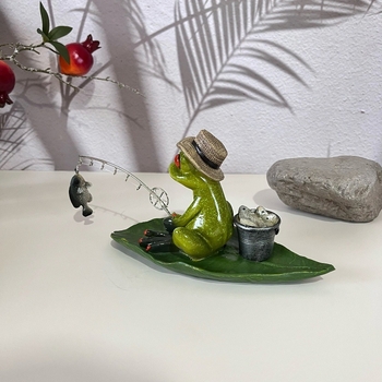 Figură decorativă cu broască - stil pastoral, material: rășină, brand Independence, categorie: animale