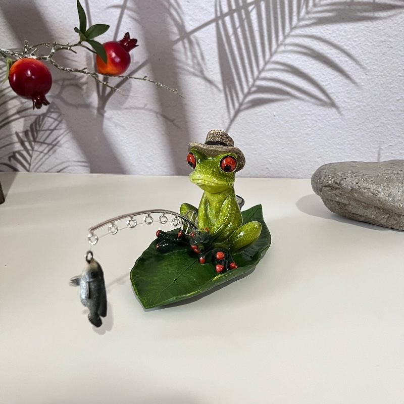 Figură decorativă cu broască - stil pastoral, material: rășină, brand Independence, categorie: animale