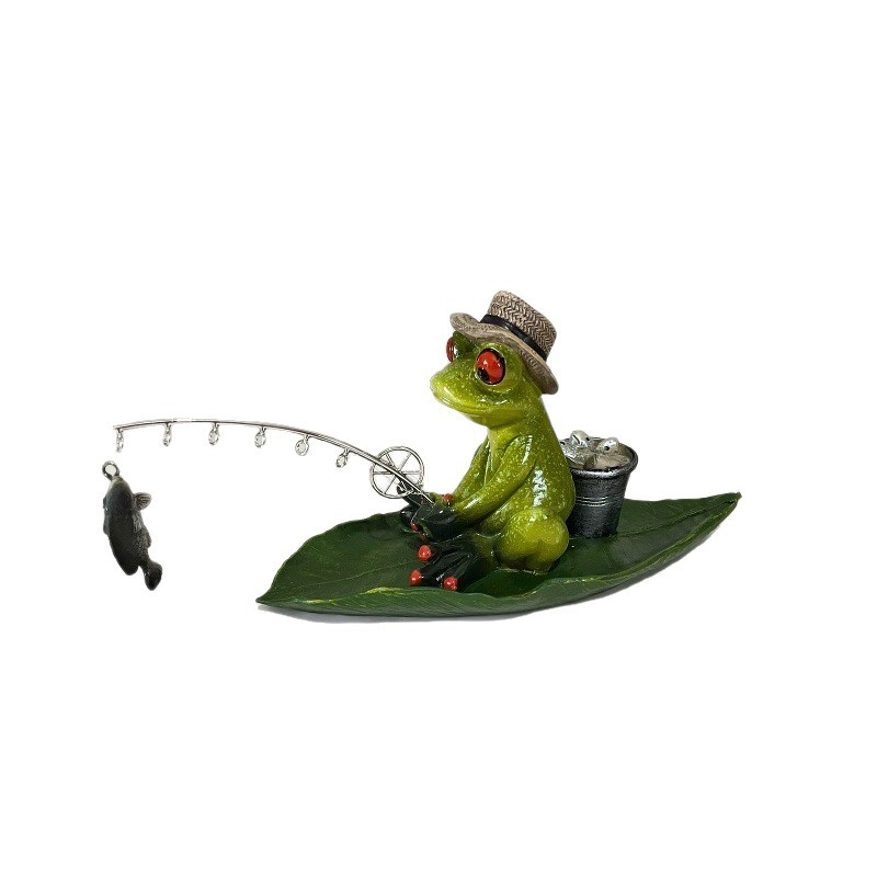 Figură decorativă cu broască - stil pastoral, material: rășină, brand Independence, categorie: animale