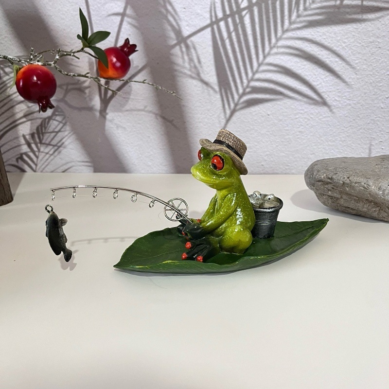 Figură decorativă cu broască - stil pastoral, material: rășină, brand Independence, categorie: animale