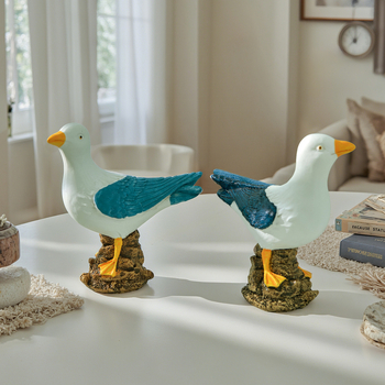 Model galeba od smole za dekoraciju – mediteranski stil, moderna umjetnost, smola