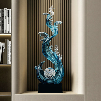 Beihanmei Obiect decorativ din rășină - Stil chinezesc nou pentru sufragerie și mobilier TV