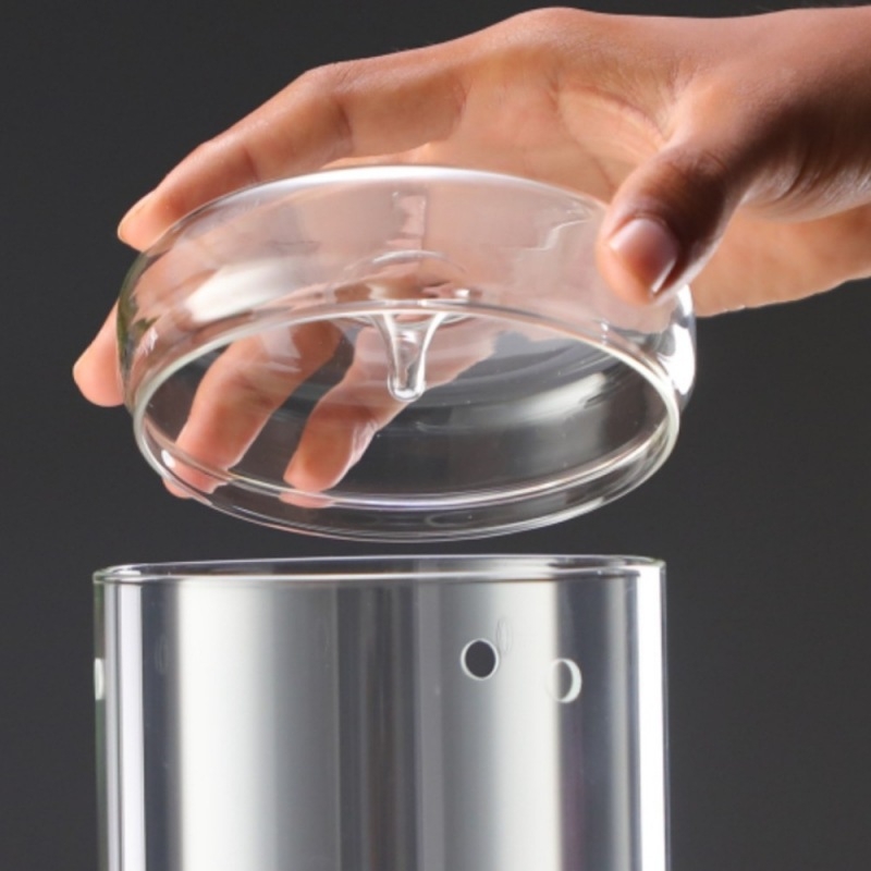 Rankų darbo stalinis stiklinis mikro peizažo buteliukas augalams (aukštos kokybės borosilikatinis stiklas; Independent prekė; kartoninė pakuotė; stovėjimo forma)