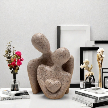 Figurica od smole za vanjski balkon – mikro krajolik, moderni minimalistički stil