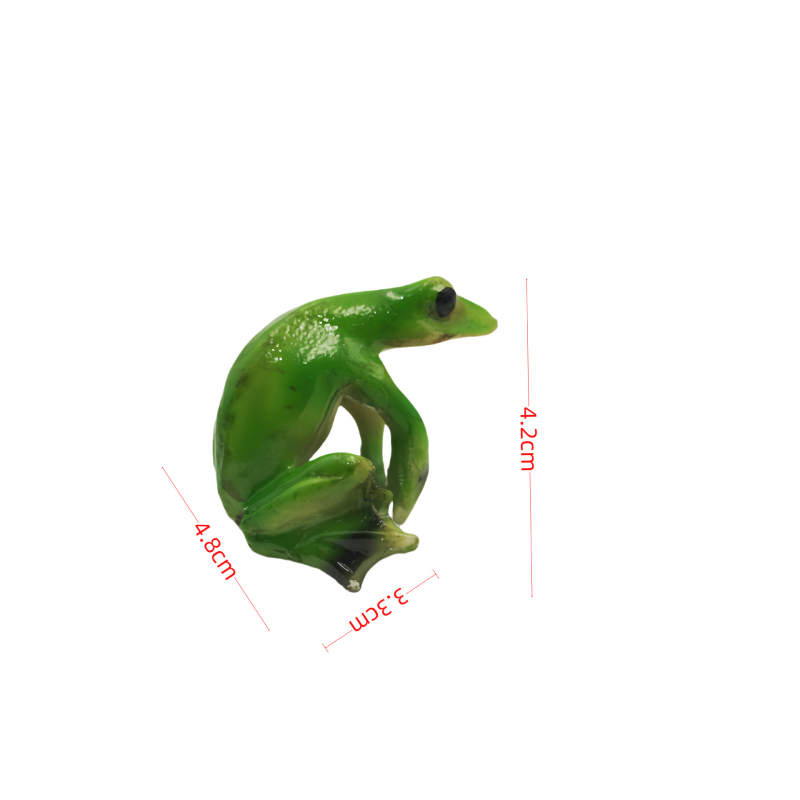Žabja figurica za vanjsku dekoraciju vrta, moderni minimalistički stil, sintetička smola, Tea Pet, bonsai