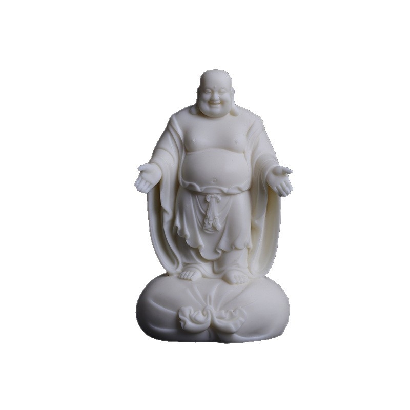 Statua Maitreya Buddhe s velikim trbuhom – smola od sintetičke smole, moderan umjetnički stil; pogodna za čajni stol, radni stol ili uređenje akvarija; idealan poklon za poslovne i praznične prilike