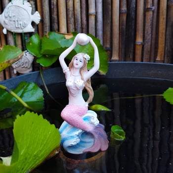 Sellő akvarisztumi dísz - műgyanta szobor beltéri mikro tájhoz, kínai stílusú, Zhenshibao Artworks