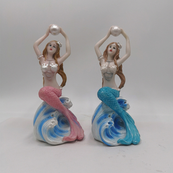 Sellő akvarisztumi dísz - műgyanta szobor beltéri mikro tájhoz, kínai stílusú, Zhenshibao Artworks