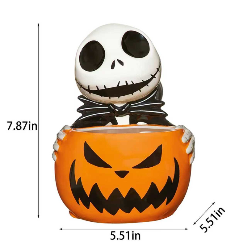 Stolni ukras od smole: Halloween zoo s tikvom, moderan minimalistički stil, pogodna kao osobni dar