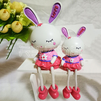 Smoljena figura ze smole, viseći zeko, mini ukras za dom i mikro pejzaž