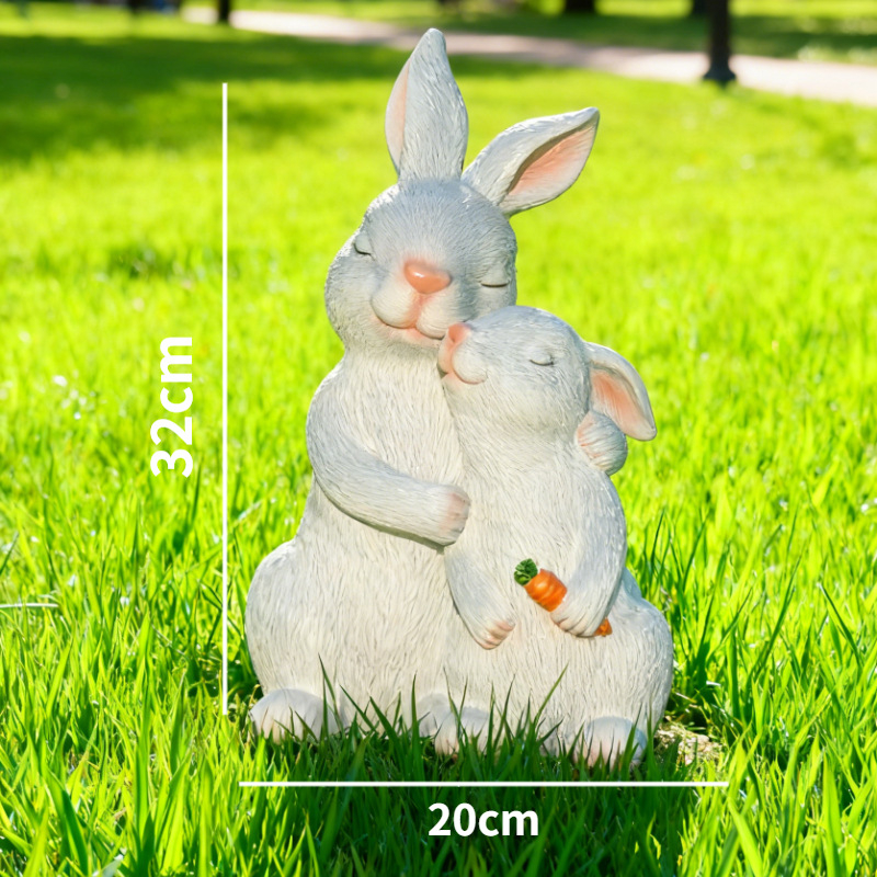 Zec figura od smole za vrt i dvorište, minimalistički stil, plast i smola, pojedinačno pakirano