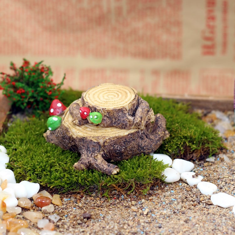 Smolasta miniatura: trup drveta za park klupu – crtani stil, prilagodljivo obrada, obrada smole