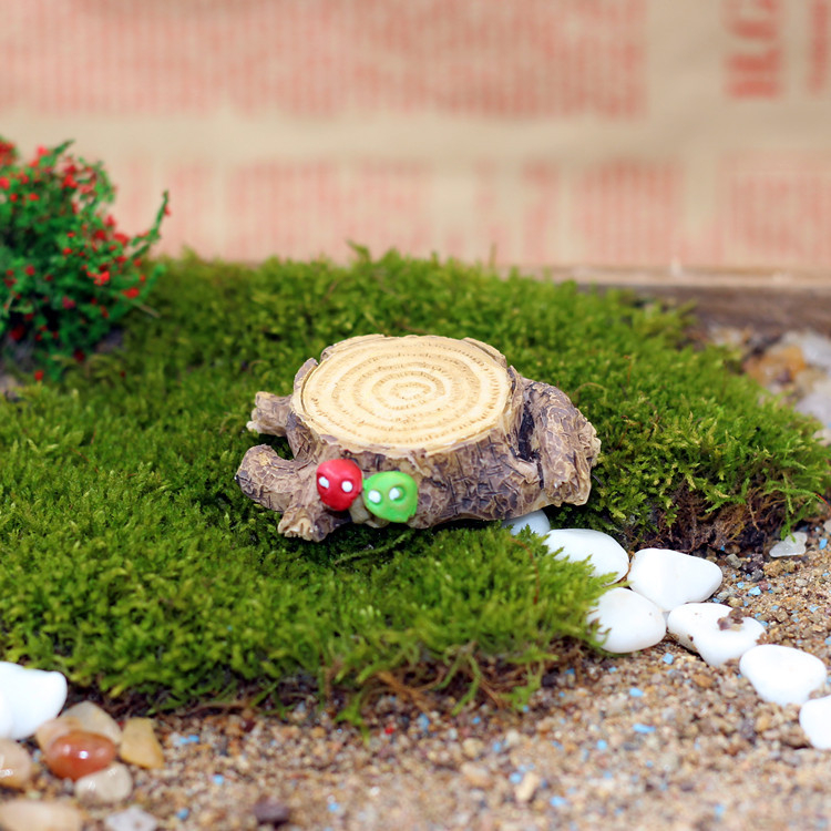 Smolasta miniatura: trup drveta za park klupu – crtani stil, prilagodljivo obrada, obrada smole