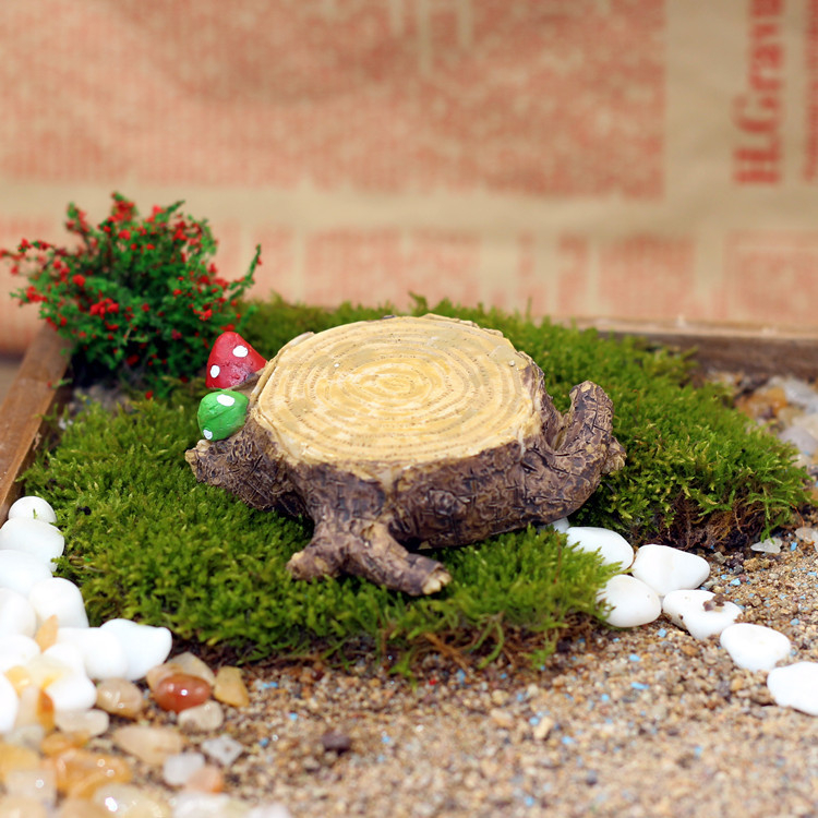Smolasta miniatura: trup drveta za park klupu – crtani stil, prilagodljivo obrada, obrada smole