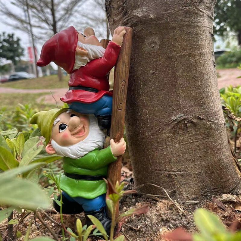 Pengteng statuie de grădină din rășină — stil pastoral, decor exterior pentru curte