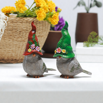 Madár alakú kertdísz gyantából – kültéri udvari dekoráció, gyanta kézműves termék, modern minimalist stílus, Jianhong márka