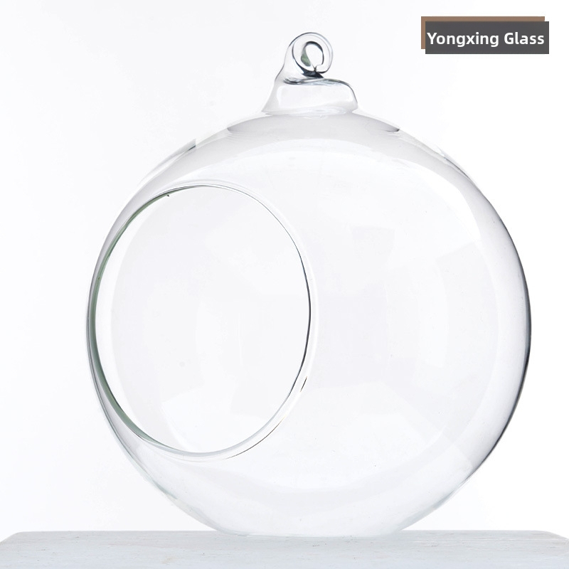 DIY mini ainava stikla bumba ar atvērtu augšējo daļu un pakārāmu dzelzs rāmi svētku un mājas dekoram