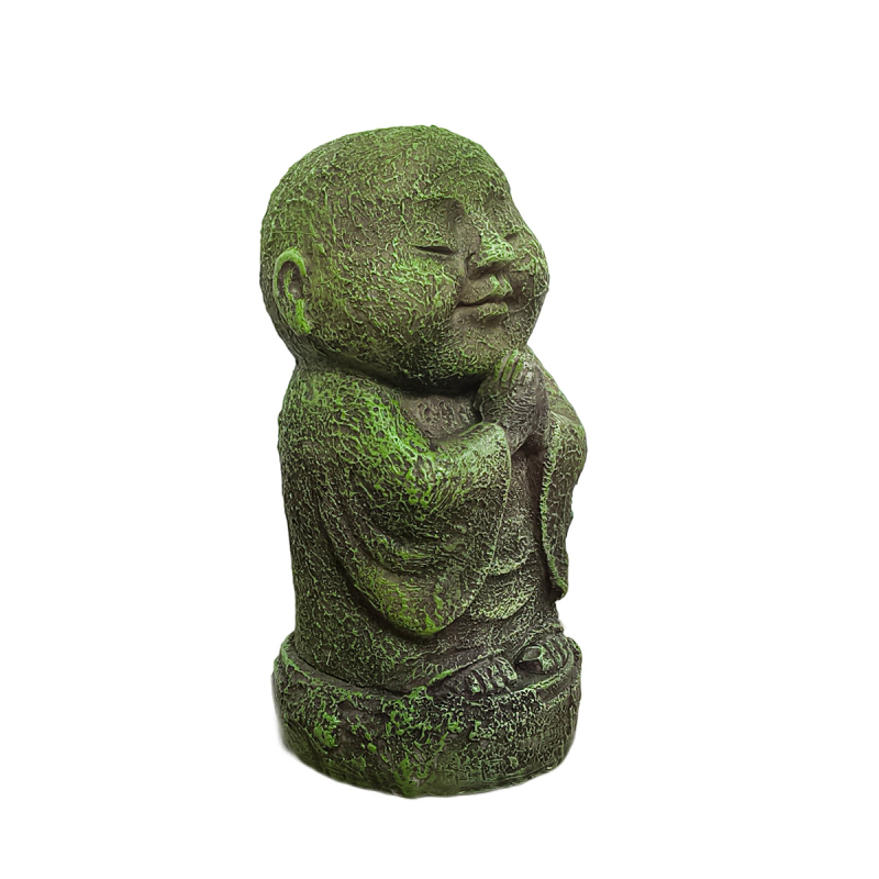 Figura od smole Zen monah za stolnu dekoraciju i akvarij — Exhibition Art, cartoon stil, kartonsko pakiranje