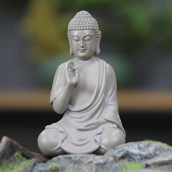 Budin kip od smole, kineskog stila, zen mini vrt i mikro krajolik, dekor za ulaz