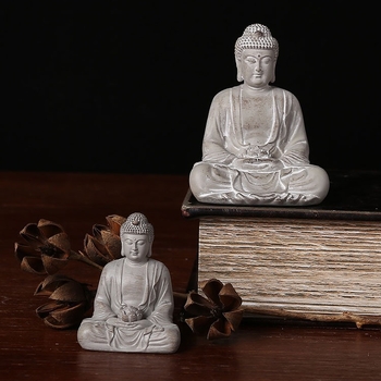 Buddha statua za stolni ukras, kineski stil, svijećnjak, smola