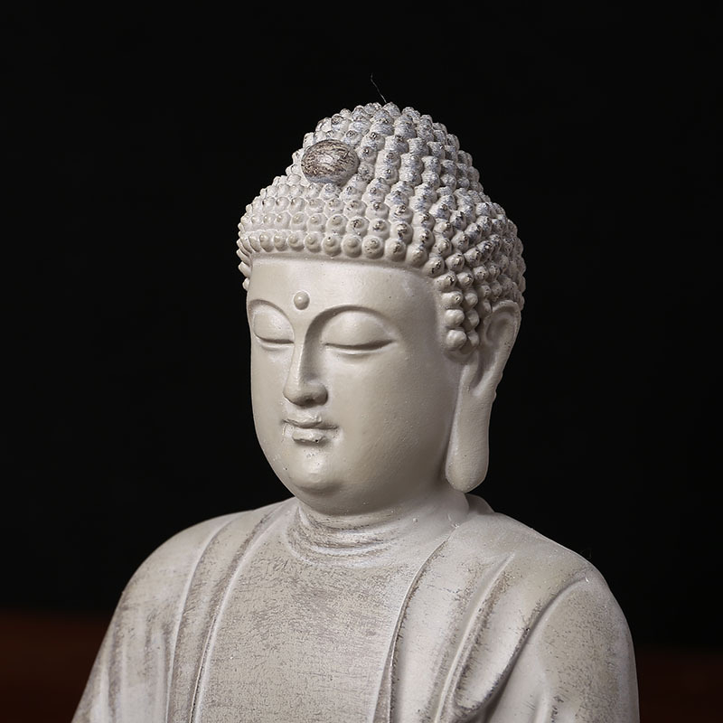 Buddha statua za stolni ukras, kineski stil, svijećnjak, smola