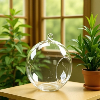 Mikro táj ökológiai üveg moha- és pozsgás növényekhez, fújt üveg, modern stílus
