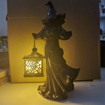 Halloween fenjer od smole – ukras za vrt, mini krajolik (Material: synthetic resin; Brand: Jogo; Category: Resin crafts; Style: Idyllic; Material type: Plastic, resin)