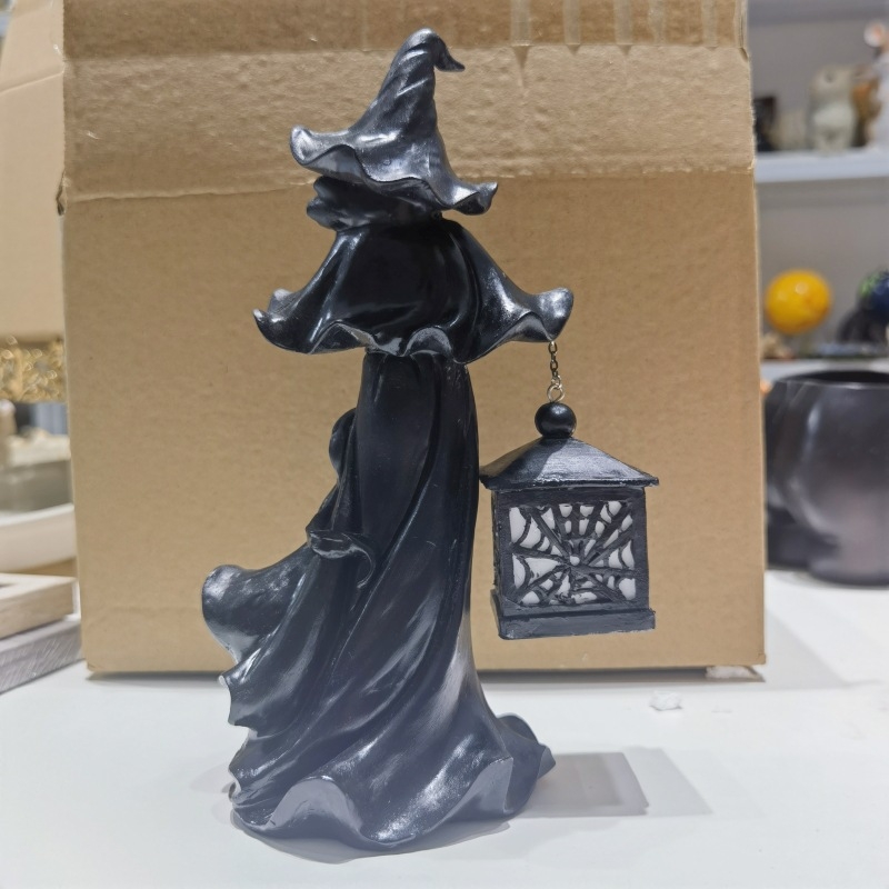 Halloween fenjer od smole – ukras za vrt, mini krajolik (Material: synthetic resin; Brand: Jogo; Category: Resin crafts; Style: Idyllic; Material type: Plastic, resin)