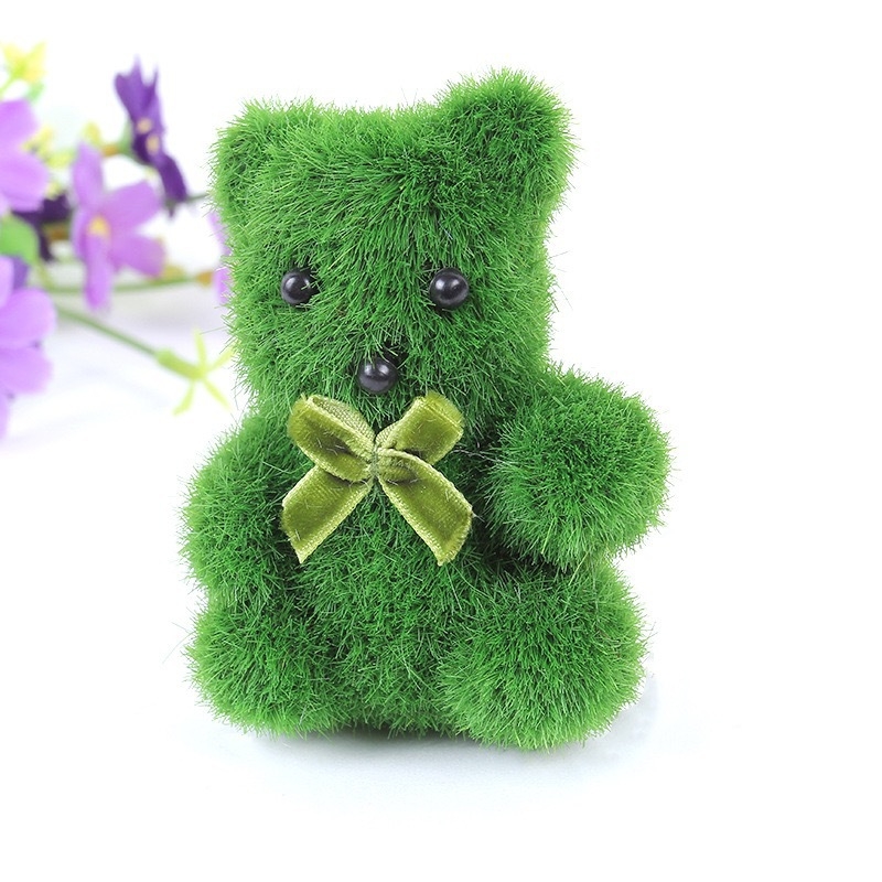 Bilă de mușchi din spumă, flocking electrostatic, stil polygonal, personalizare disponibilă, ambalaj OPP — decor pentru peisaje de grădină