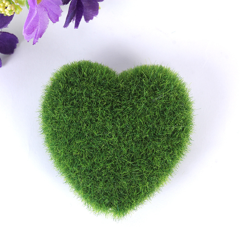 Bilă de mușchi din spumă, flocking electrostatic, stil polygonal, personalizare disponibilă, ambalaj OPP — decor pentru peisaje de grădină