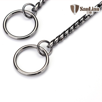 Lu Chong meďný obojok pre psa s hadím reťazom a P reťazou, odolný voči hrdzi, rozširovateľný, univerzálny pre psov a mačky, balenie 100 kusov