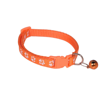 Colier pentru animale de companie cu model cartoon de amprentă, polipropilenă, clopoțel, potrivit pentru câini și pisici, stil casual all-season
