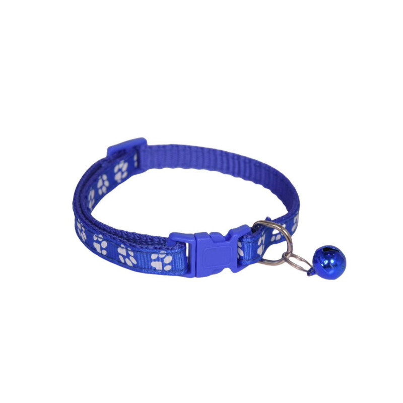 Colier pentru animale de companie cu model cartoon de amprentă, polipropilenă, clopoțel, potrivit pentru câini și pisici, stil casual all-season