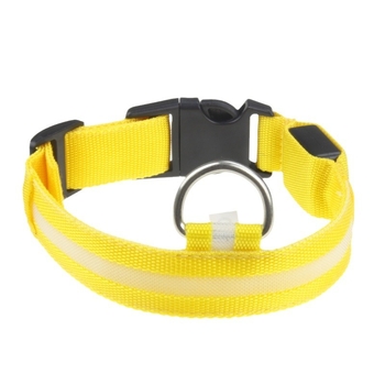 Colier LED luminos pentru animale de companie – model în dungi, poliester, marcă Wangcai Duoduo, utilizare generală