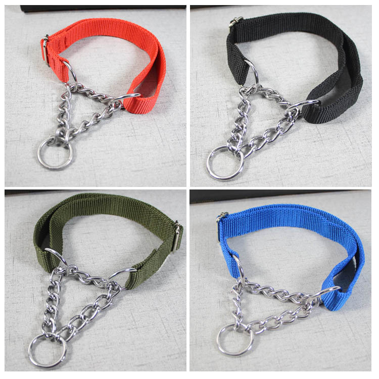 Нейлонов кучешки нашийник с P-ланец – нашийник за домашни любимци, 50 бр.