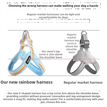 Dýchajúci postroj v vestovom štýle so vodítkom pre malé a stredné psy, Oxford látka, značka Step on cute.